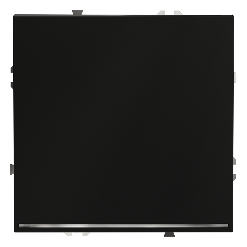 Выключатель одноклавишный встраиваемый Voltum S70 с подсветкой Черный матовый VLS010208