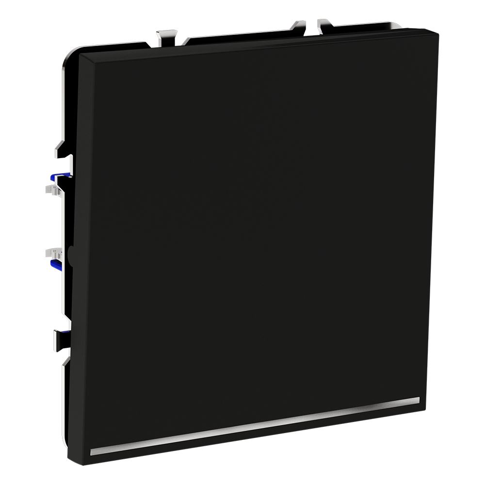 Выключатель одноклавишный встраиваемый Voltum S70 с подсветкой Черный матовый VLS010208 — изображение 2