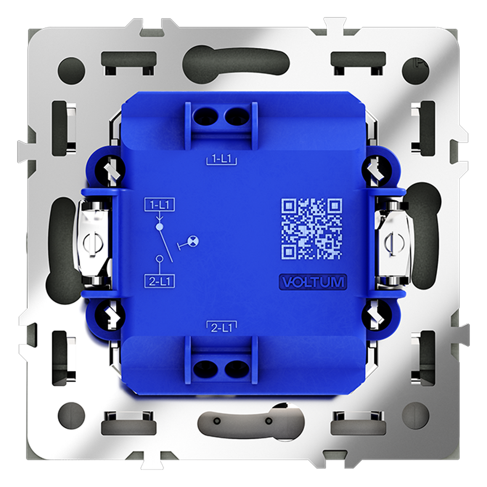 Выключатель одноклавишный встраиваемый Voltum S70 с подсветкой Черный матовый VLS010208 — изображение 3