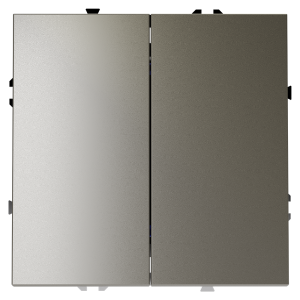 Выключатель двухклавишный встраиваемый проходной Voltum S70 Шелк VLS020304