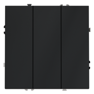 Выключатель трехклавишный встраиваемый Voltum S70 Графит VLS030107