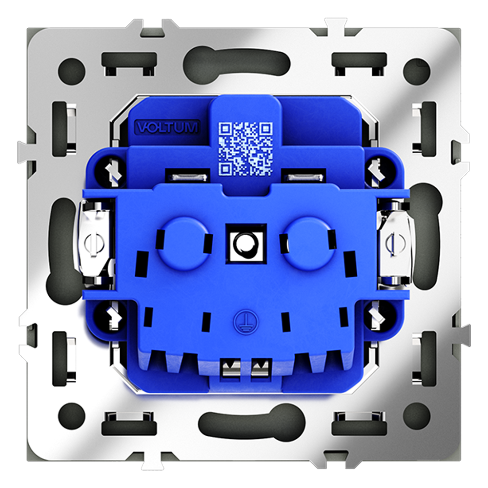 Розетка встраиваемая Voltum S70 с заземлением Soft touch Черный матовый VLS040108 — изображение 3