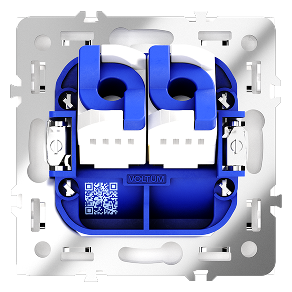 Розетка встраиваемая двойная Ethernet Voltum S70 RJ45+RJ45 Cat.6 Белый матовый VLS060202 — изображение 3