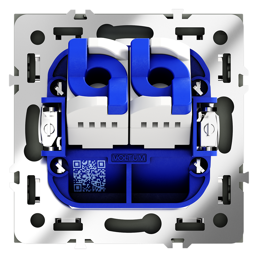 Розетка встраиваемая двойная Ethernet Voltum S70 RJ45+RJ45 Cat.6 Титан VLS060206 — изображение 3