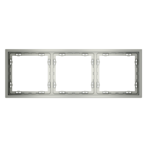 Рамка пластиковая Voltum S70 на 3 поста Сталь глянцевая VLS100305